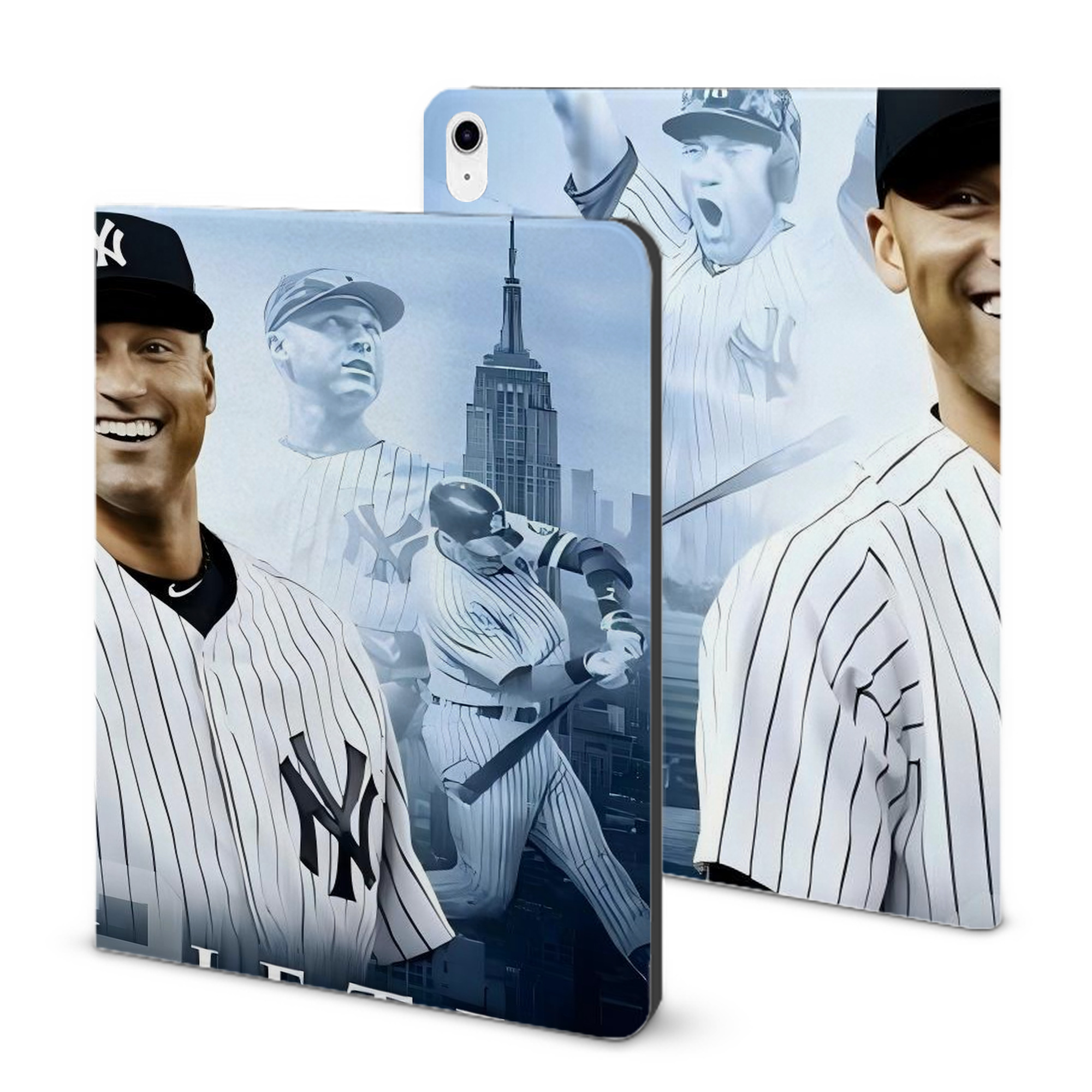 Derek Jeter 21 IPad Case Without Pencil Slot – Book-Style Cover With PU Leather & TPU – Slim, Durable, Scratch-Resistant, Full Protection & Easy Access